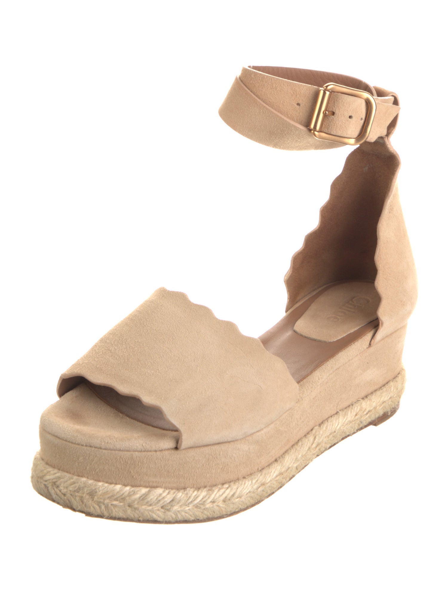 Chloé Suede Braided Accents Espadrilles