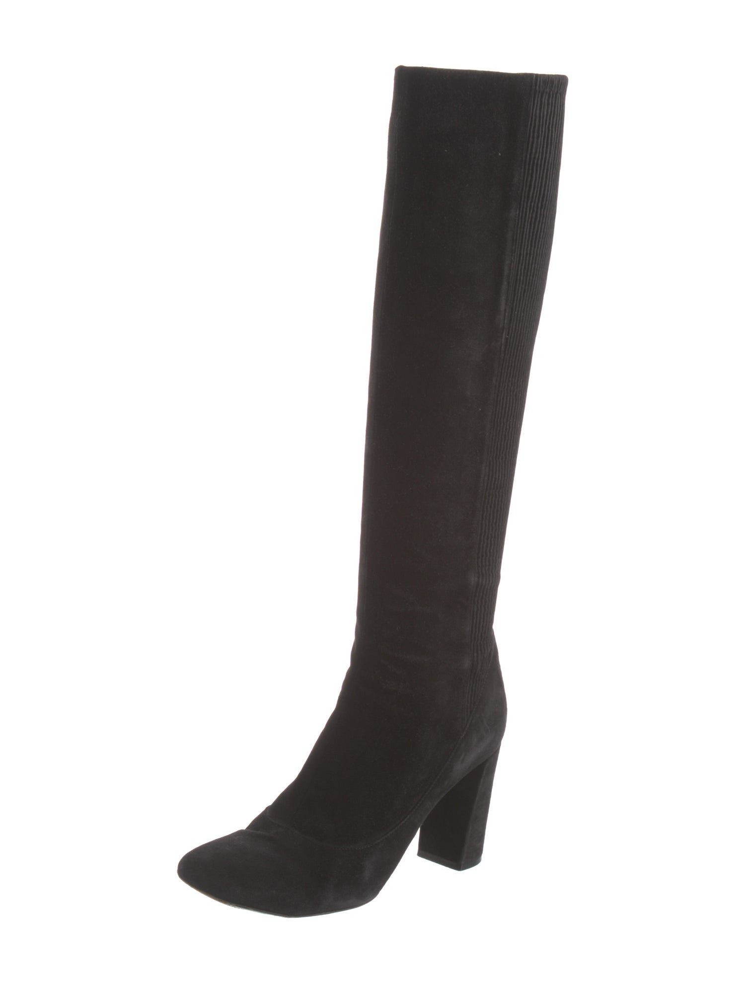 Chloé Suede Pleated Accents Boots