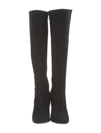 Chloé Suede Pleated Accents Boots