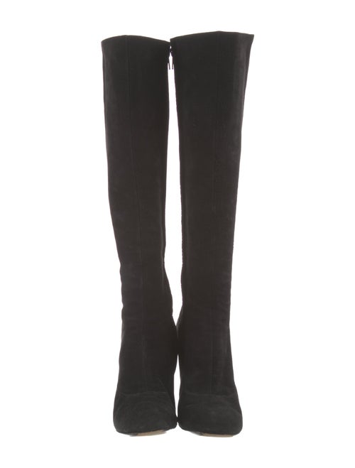 Chloé Suede Pleated Accents Boots