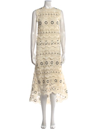 Chloé Lace Pattern Midi Length Dress