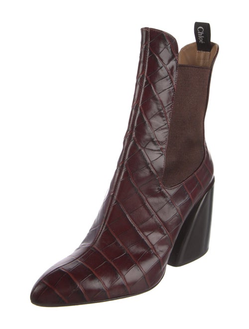 Chloé Embossed Leather Chelsea Boots