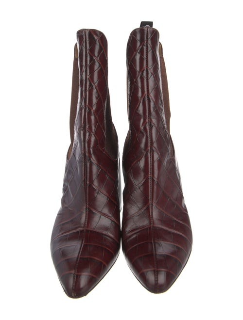 Chloé Embossed Leather Chelsea Boots