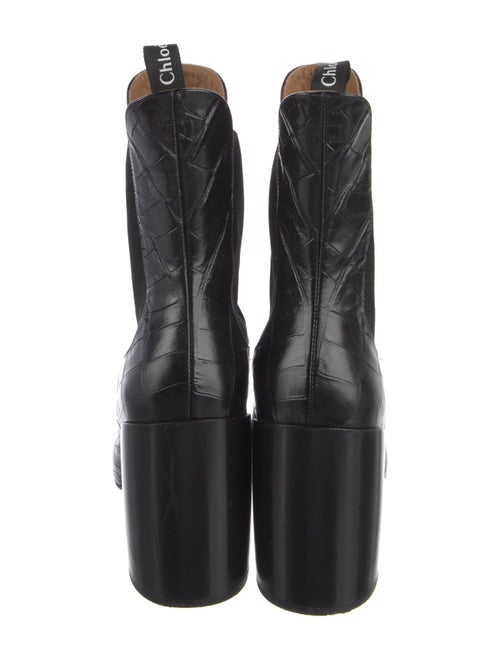 Chloé Embossed Leather Chelsea Boots