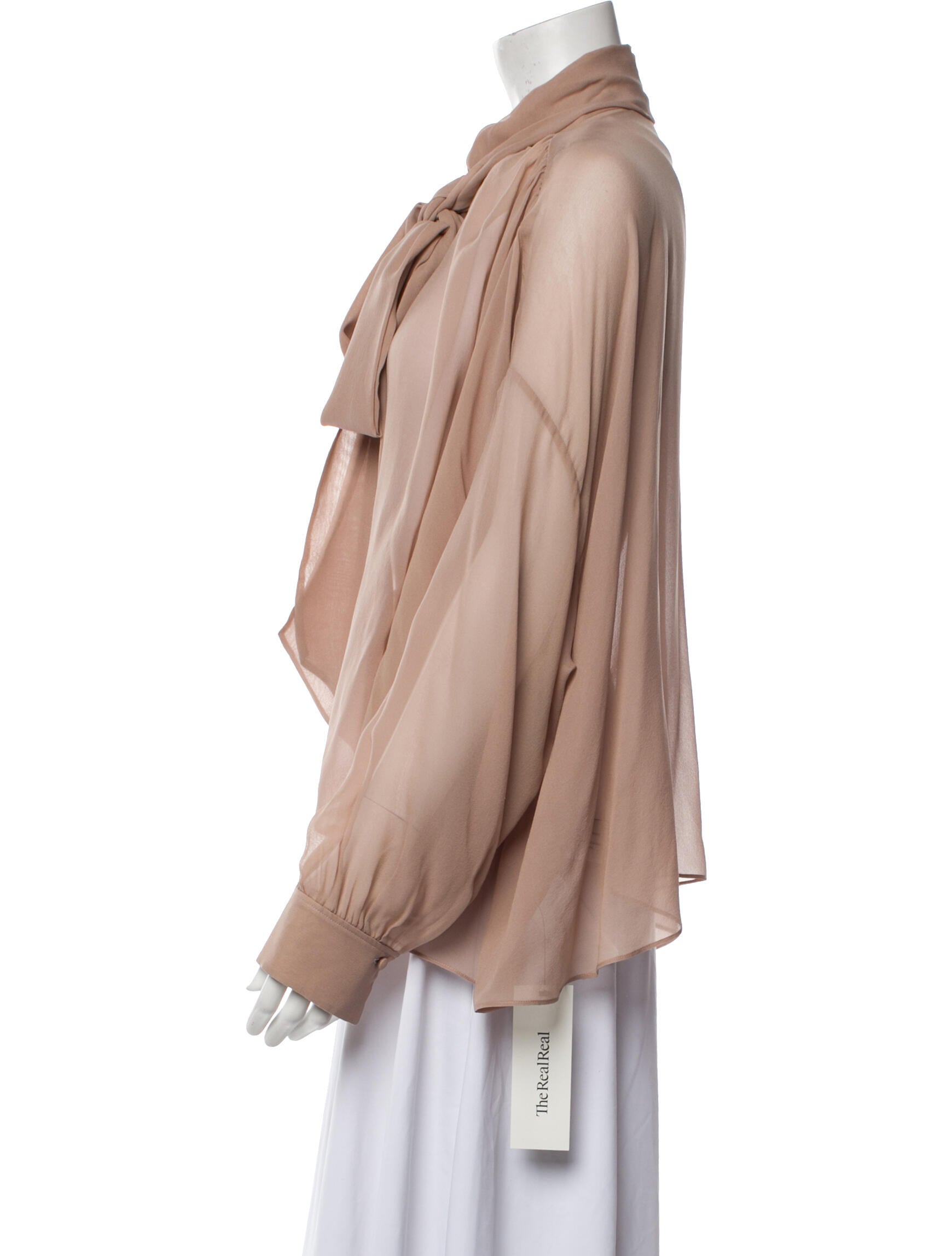 Chloé Silk Mock Neck Blouse