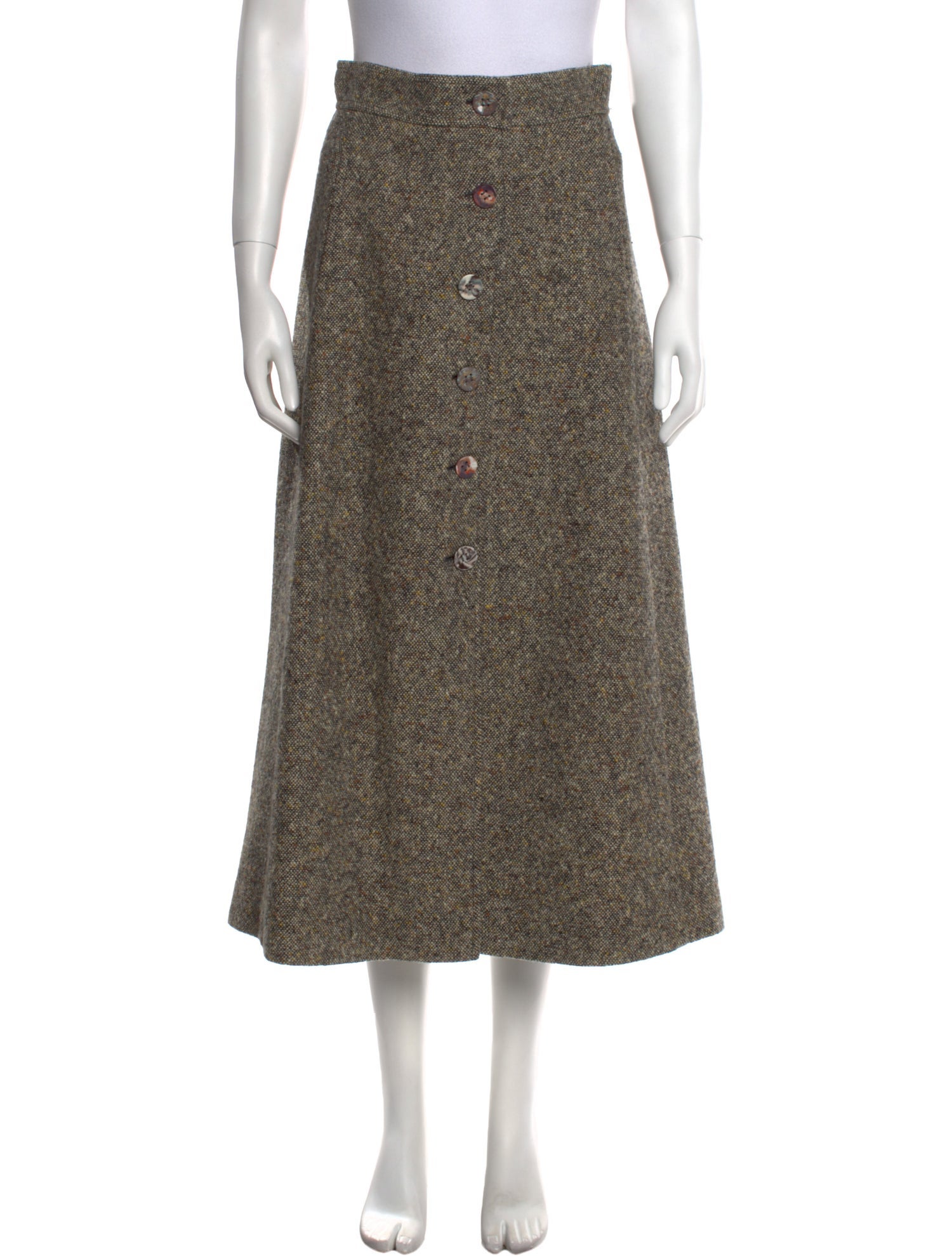 Chloé Virgin Wool Midi Length Skirt