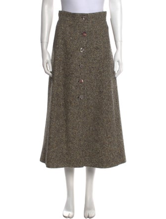 Chloé Virgin Wool Midi Length Skirt