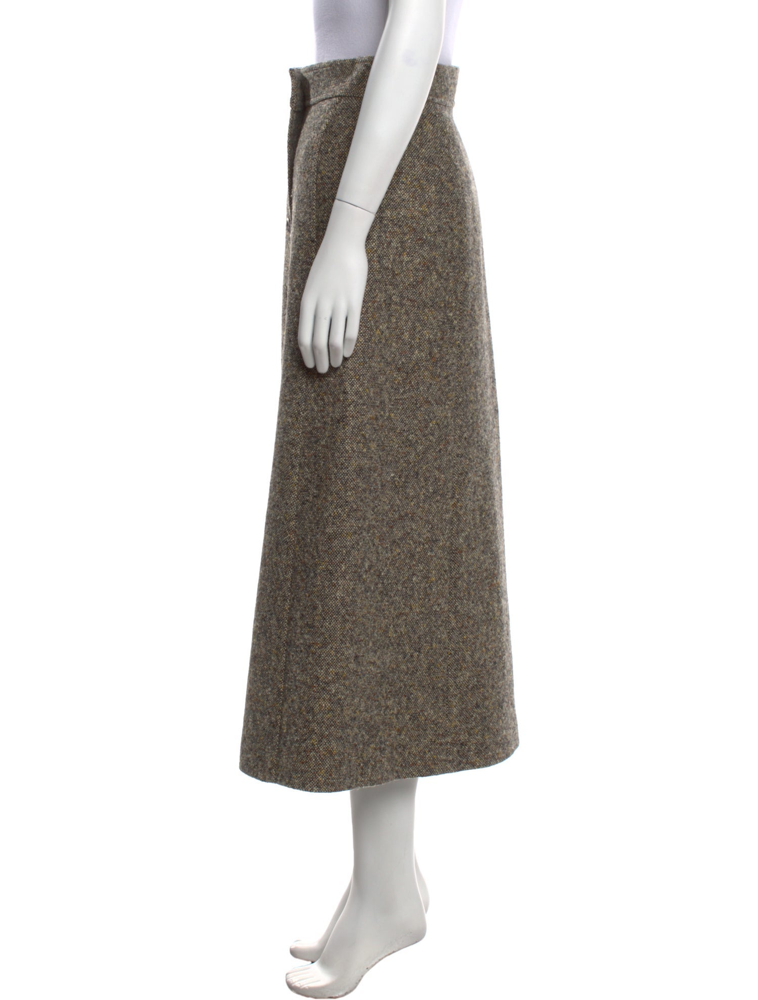 Chloé Virgin Wool Midi Length Skirt