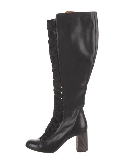Chloé Leather Lace-Up Boots
