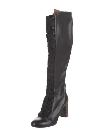 Chloé Leather Lace-Up Boots