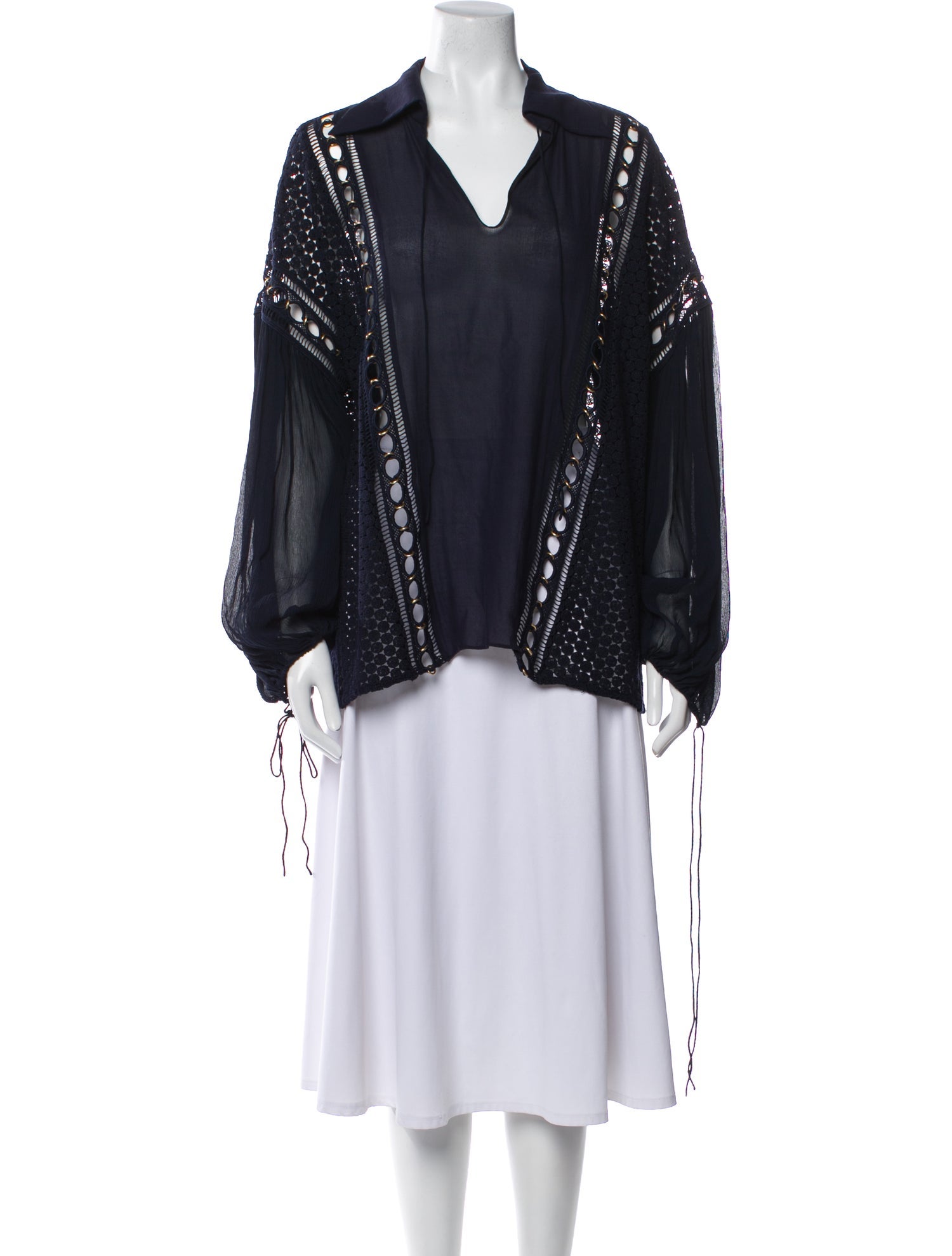 Chloé V-Neck Long Sleeve Blouse