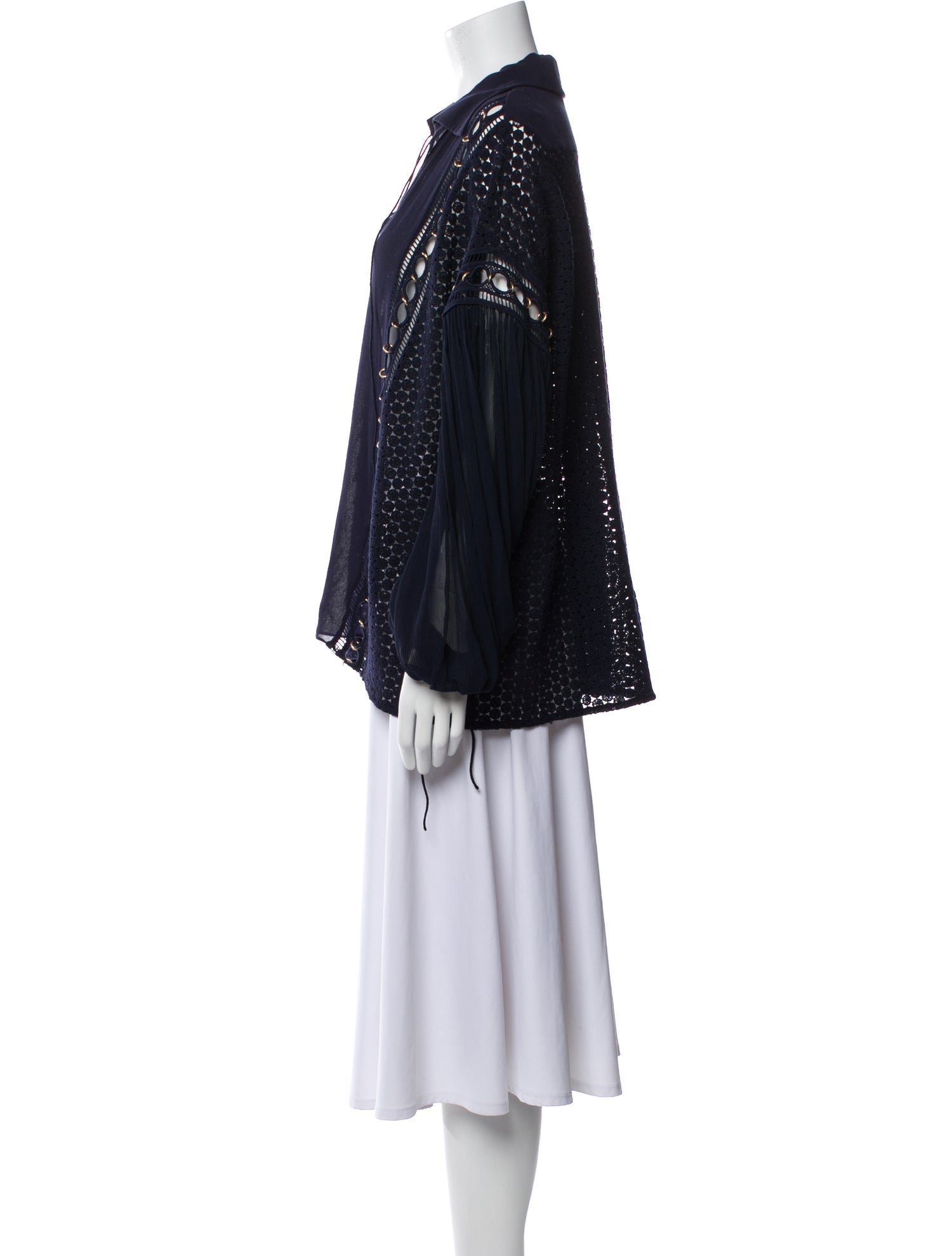 Chloé V-Neck Long Sleeve Blouse