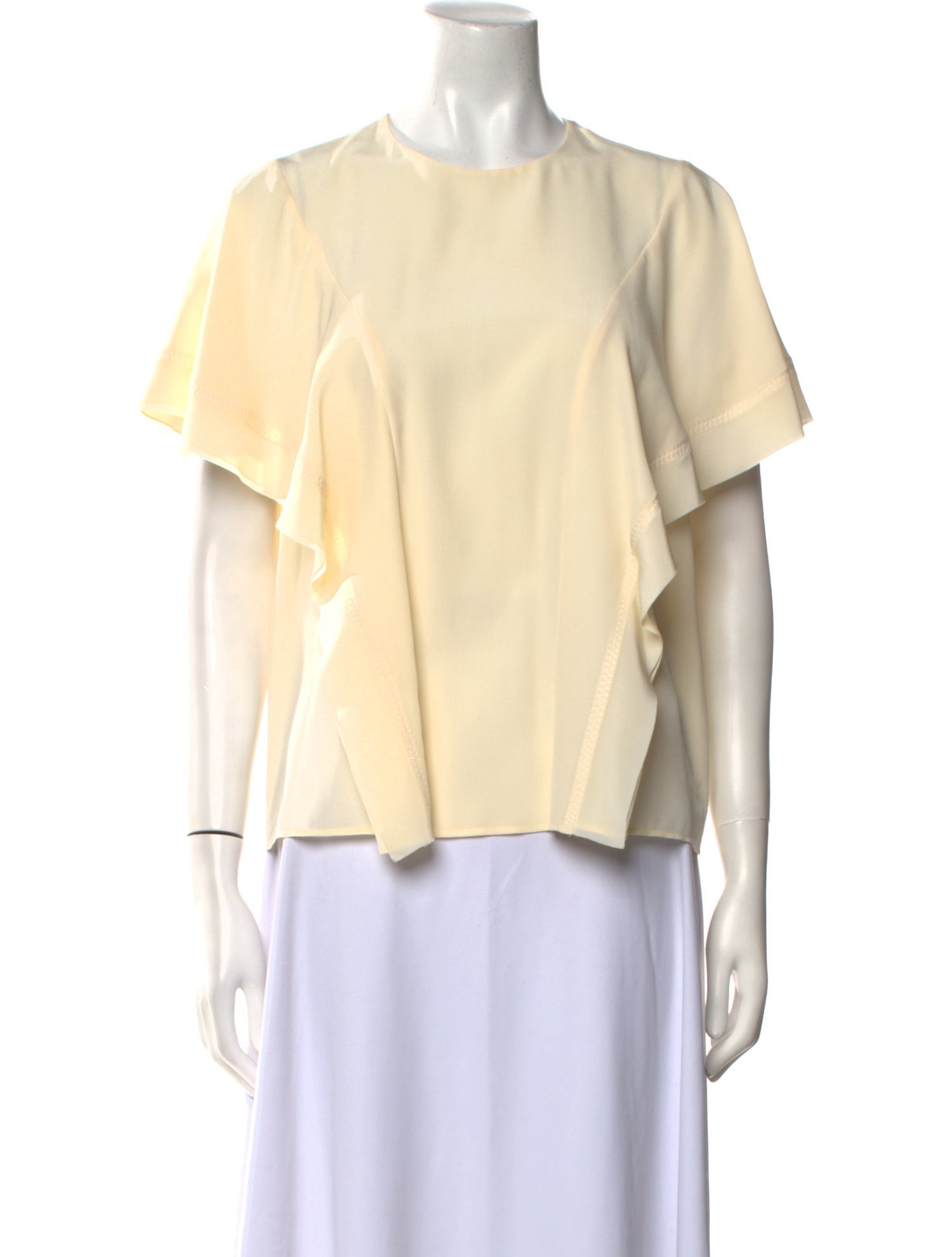 Chloé Silk Crew Neck Blouse