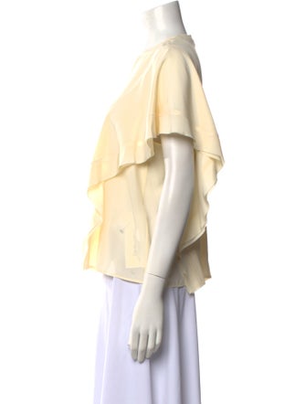 Chloé Silk Crew Neck Blouse