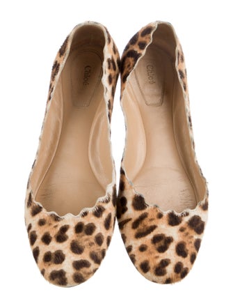 Chloé Ponyhair Animal Print Ballet Flats