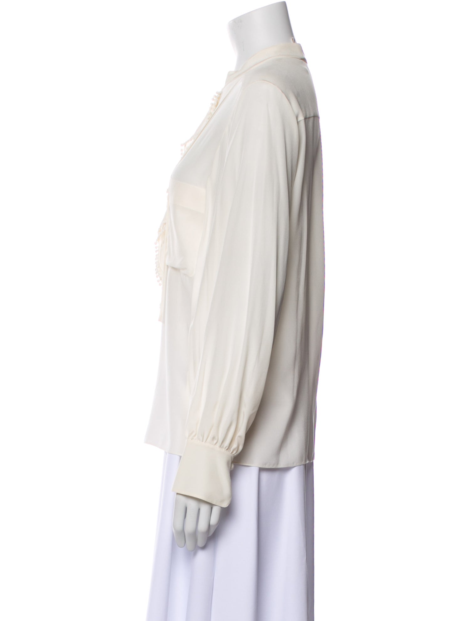 Chloé Silk Mock Neck Blouse