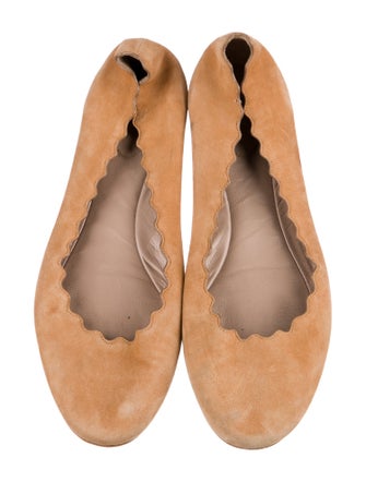Chloé Suede Animal Print Ballet Flats
