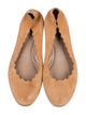 Chloé Suede Animal Print Ballet Flats