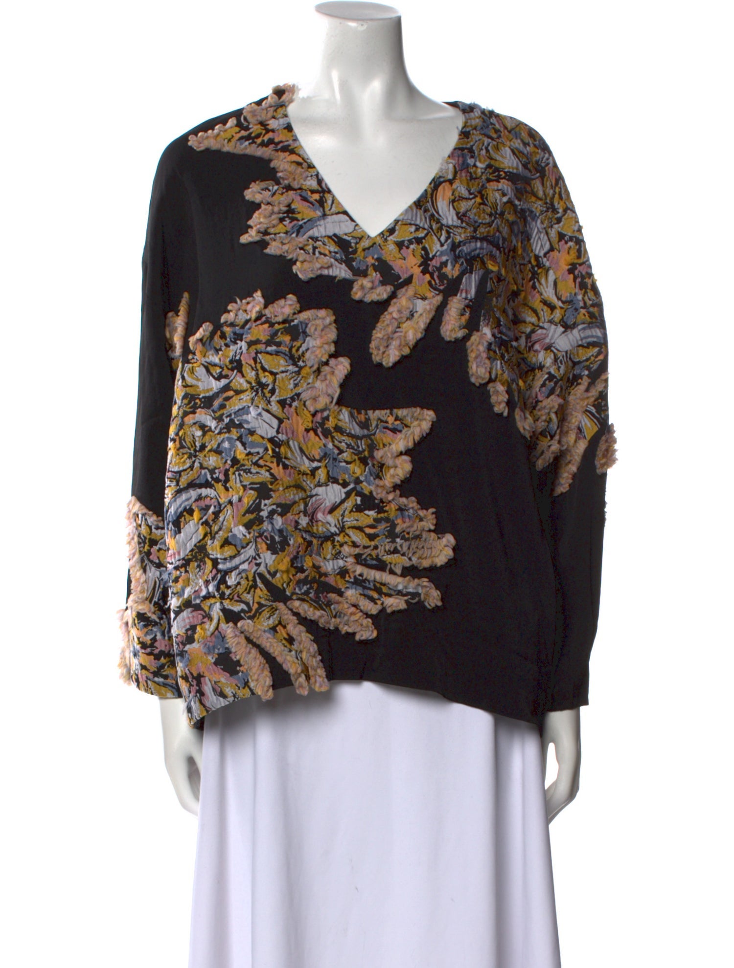 Chloé Printed V-Neck Blouse