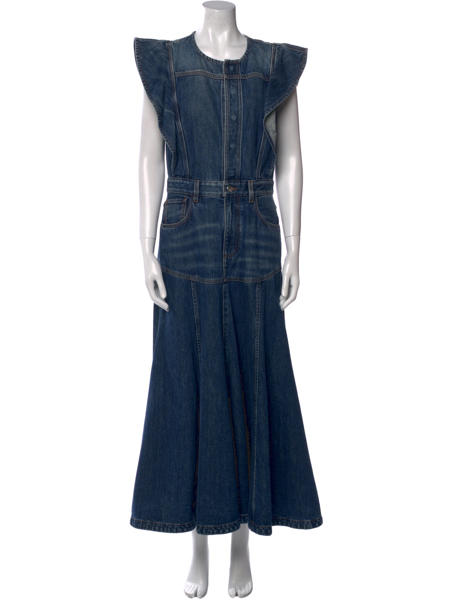 Chloé Crew Neck Long Dress