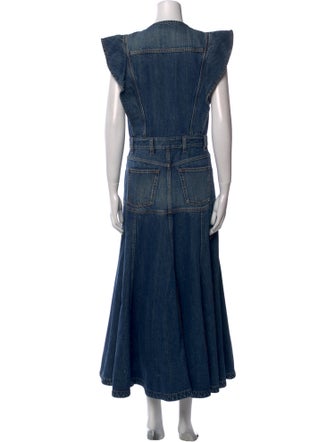 Chloé Crew Neck Long Dress