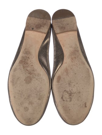 Chloé Leather Scalloped Accent Ballet Flats