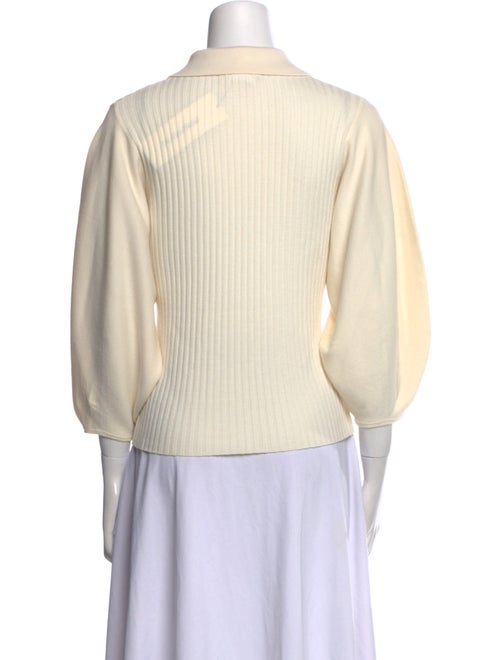 Chloé Wool Three-Quarter Sleeve Polo