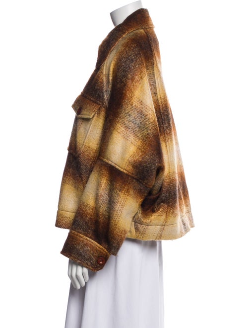 Chloé Mohair Plaid Print Jacket