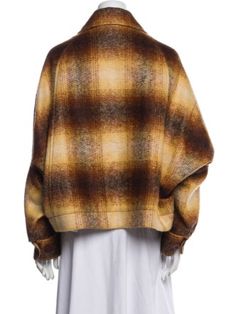 Chloé Mohair Plaid Print Jacket