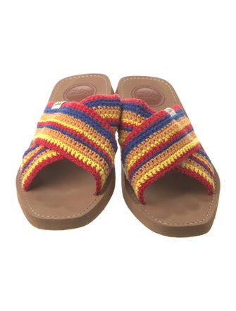 Chloé Colorblock Pattern Slides