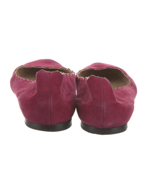 Chloé Suede Scalloped Accent Flats