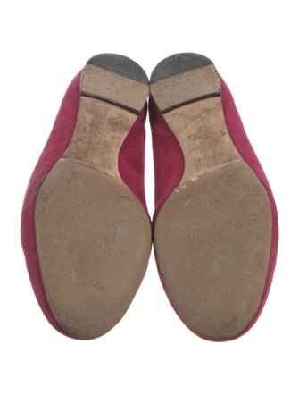 Chloé Suede Scalloped Accent Flats