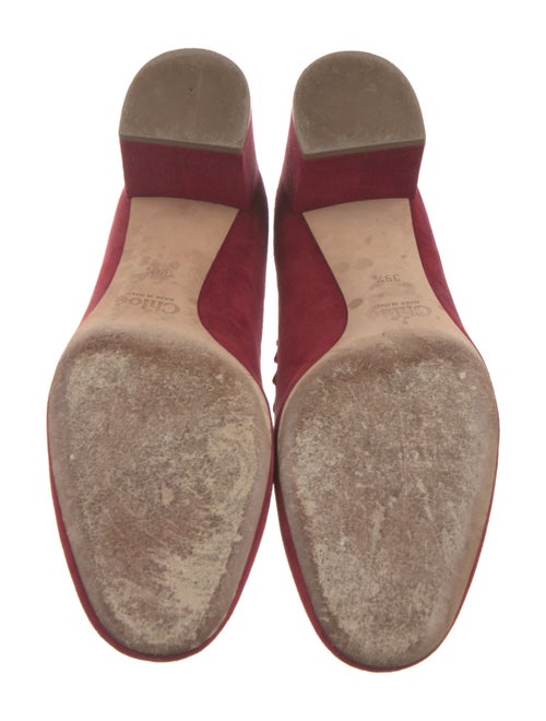 Chloé Suede Scalloped Accent Pumps