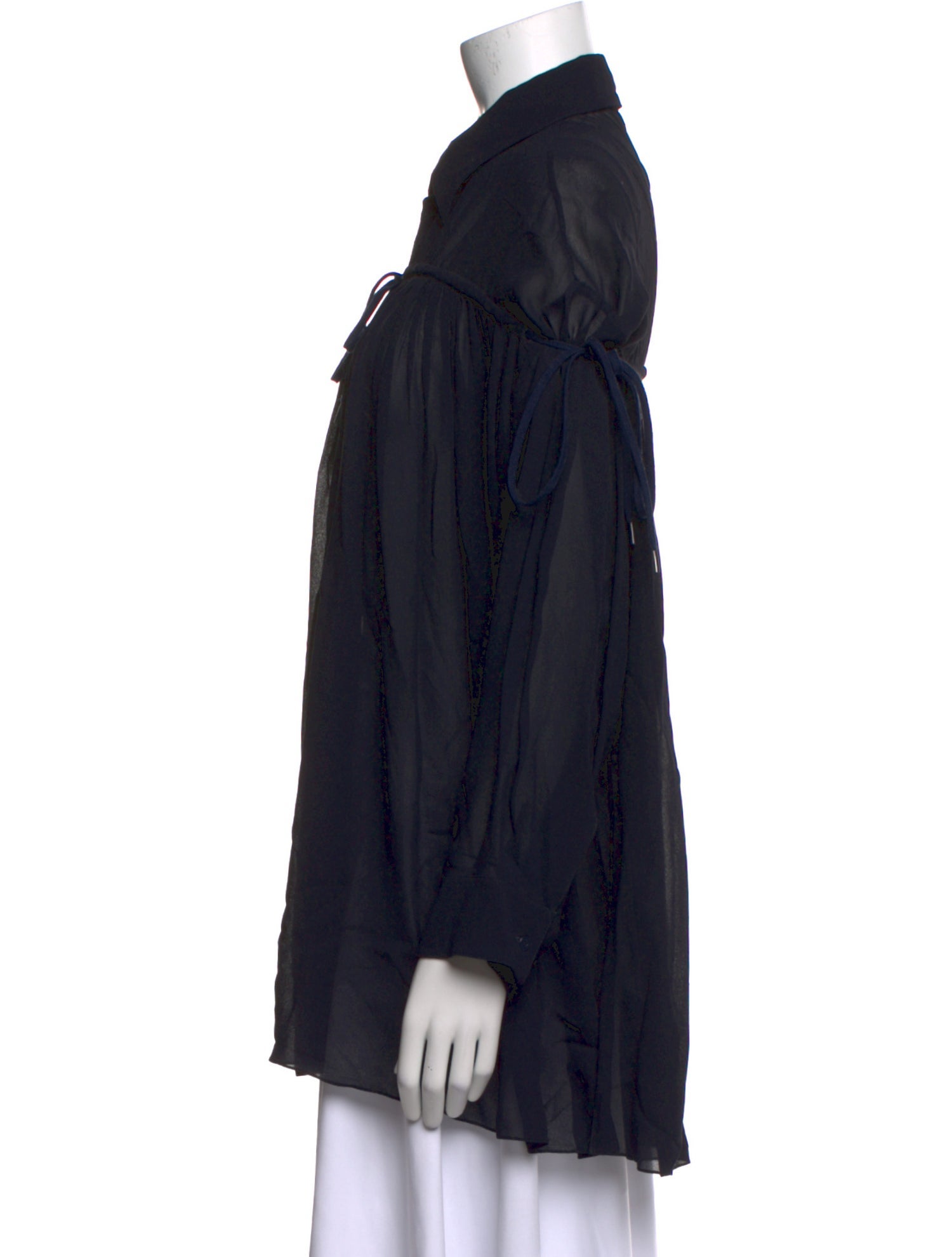 Chloé Silk Long Sleeve Button-Up Top