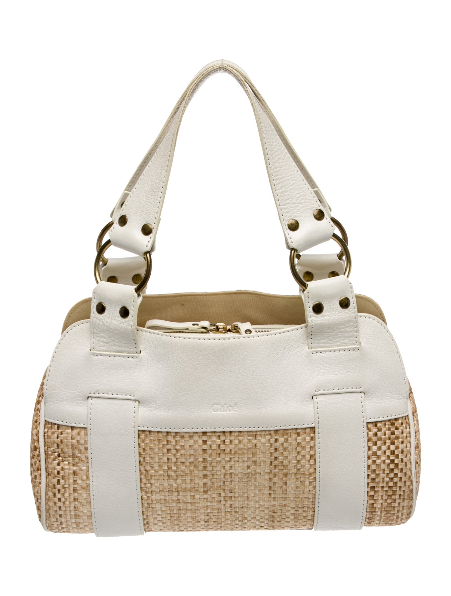 Chloé Raffia Top Handle Bag