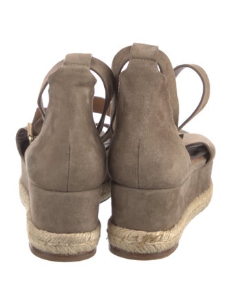 Chloé Suede Scalloped Accent Flats