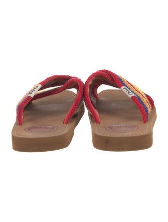 Chloé Colorblock Pattern Crochet Trim Slides