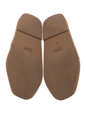 Chloé Colorblock Pattern Crochet Trim Slides