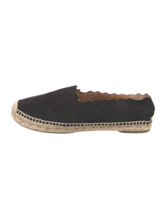 Chloé Suede Scalloped Accent Espadrilles