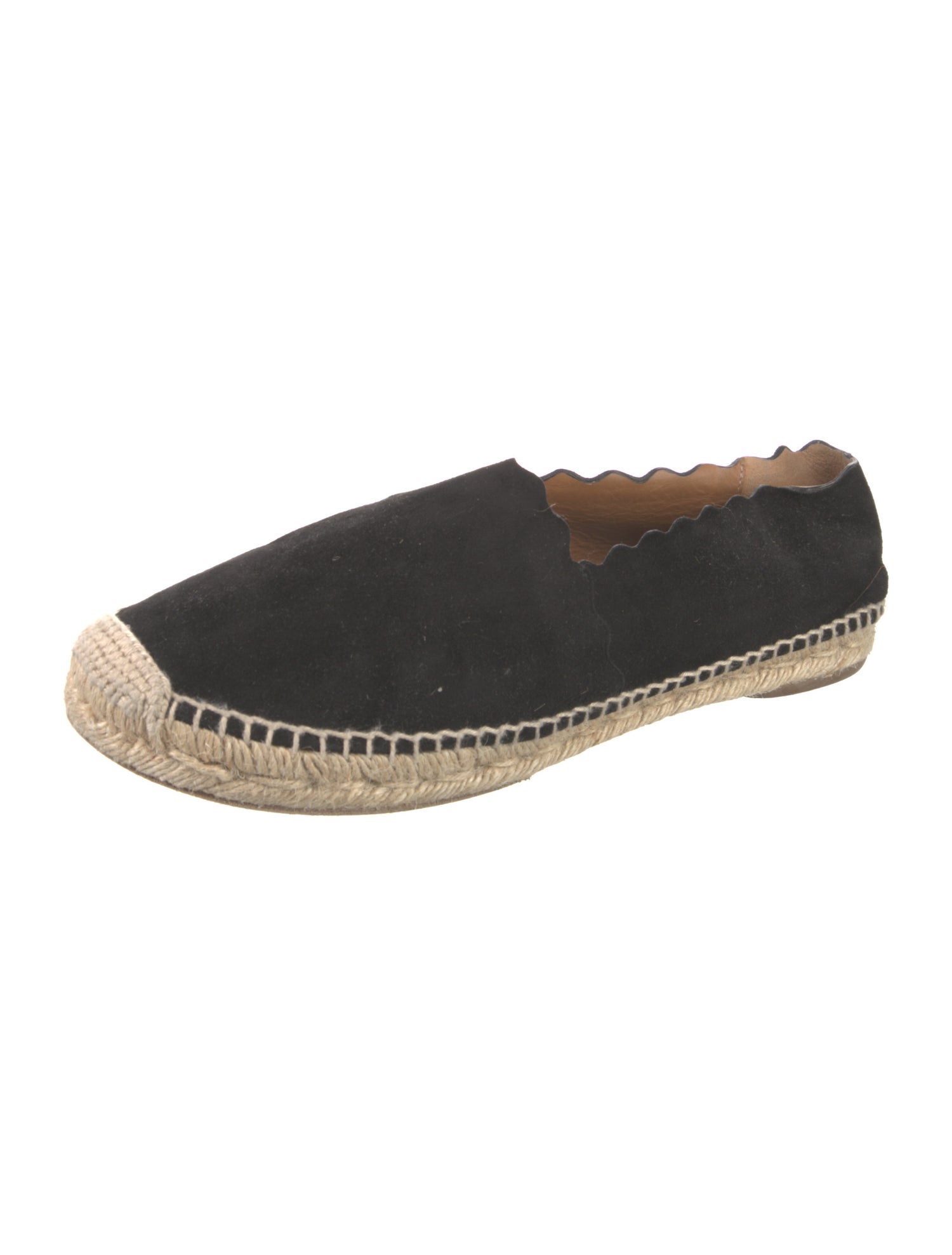 Chloé Suede Scalloped Accent Espadrilles