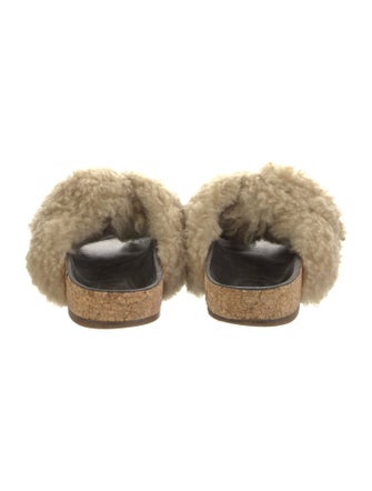 Chloé Shearling Slides
