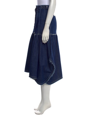 Chloé Raw-Edge Trim Midi Length Skirt