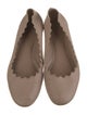 Chloé Leather Scalloped Accent Ballet Flats