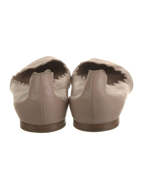 Chloé Leather Scalloped Accent Ballet Flats