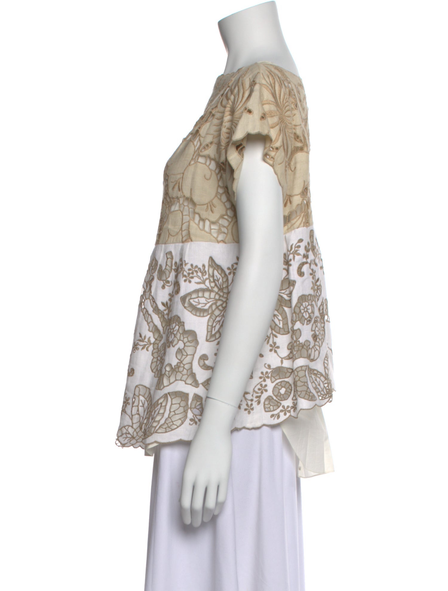 Chloé Linen Printed Blouse