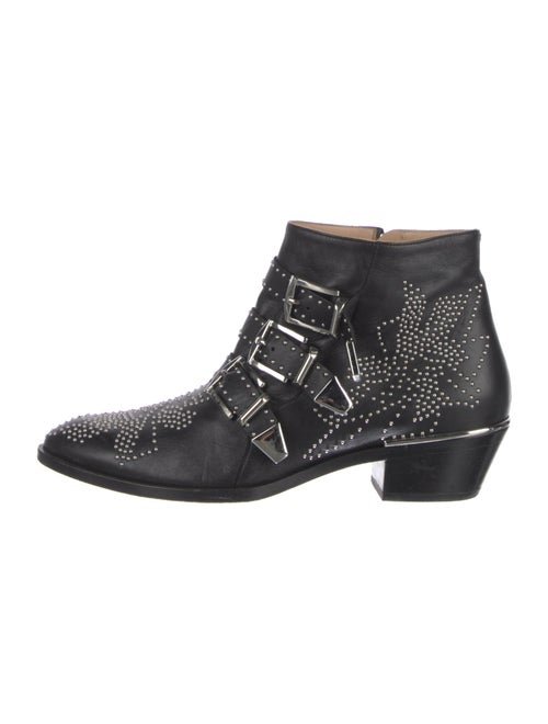 Chloé Leather Studded Accents Western Boots