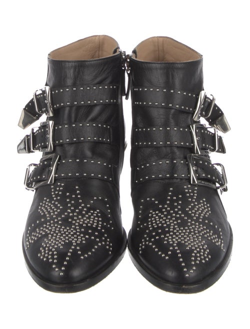 Chloé Leather Studded Accents Western Boots