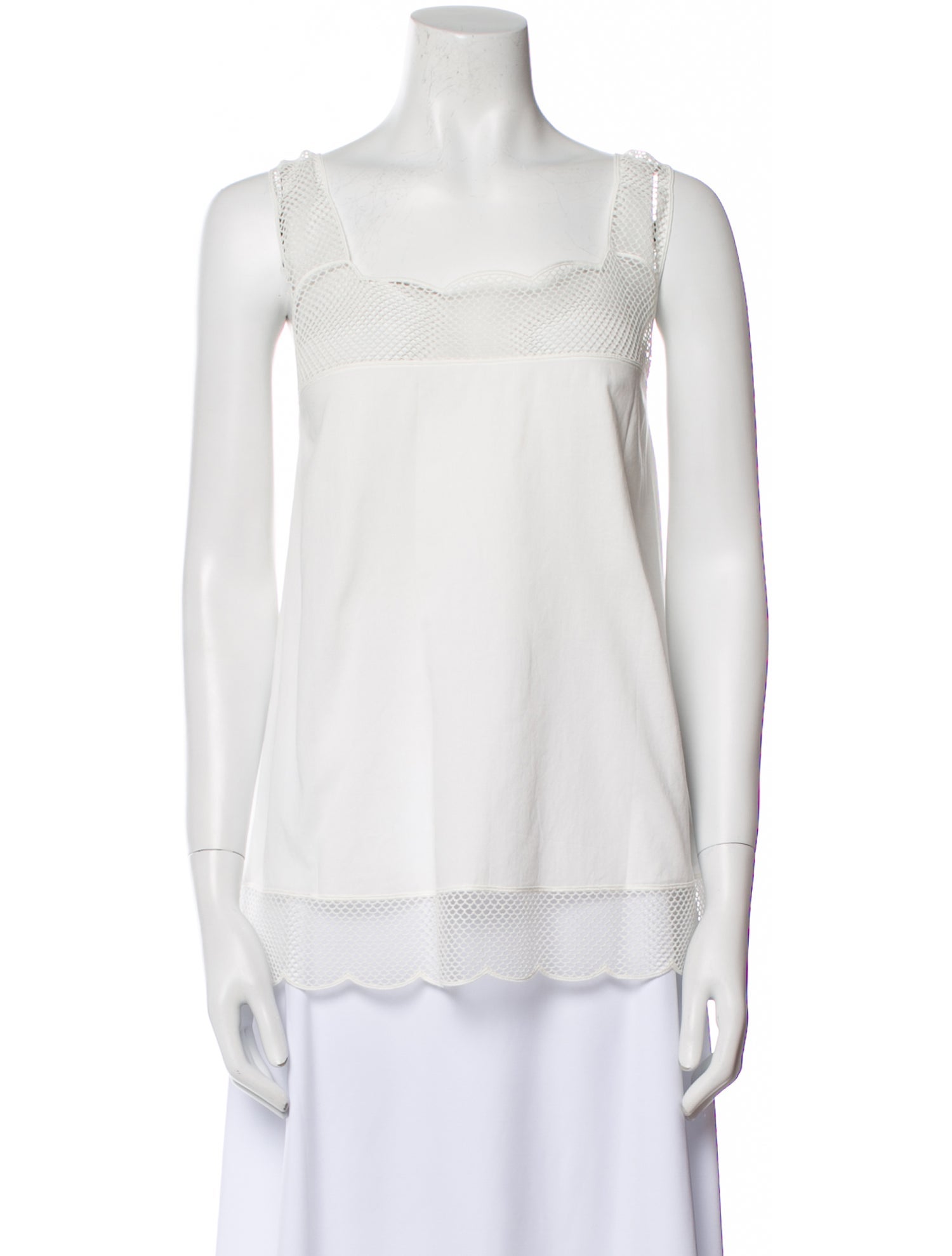 Chloé Square Neckline Sleeveless Blouse w/ Tags
