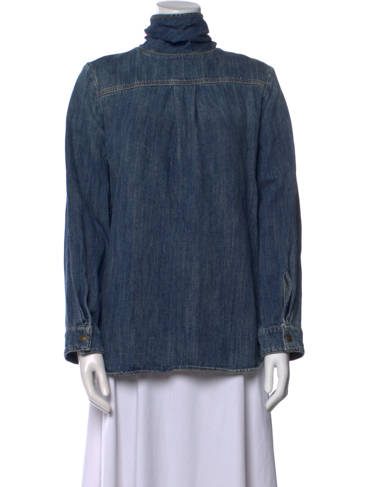 Chloé Mock Neck Long Sleeve Blouse