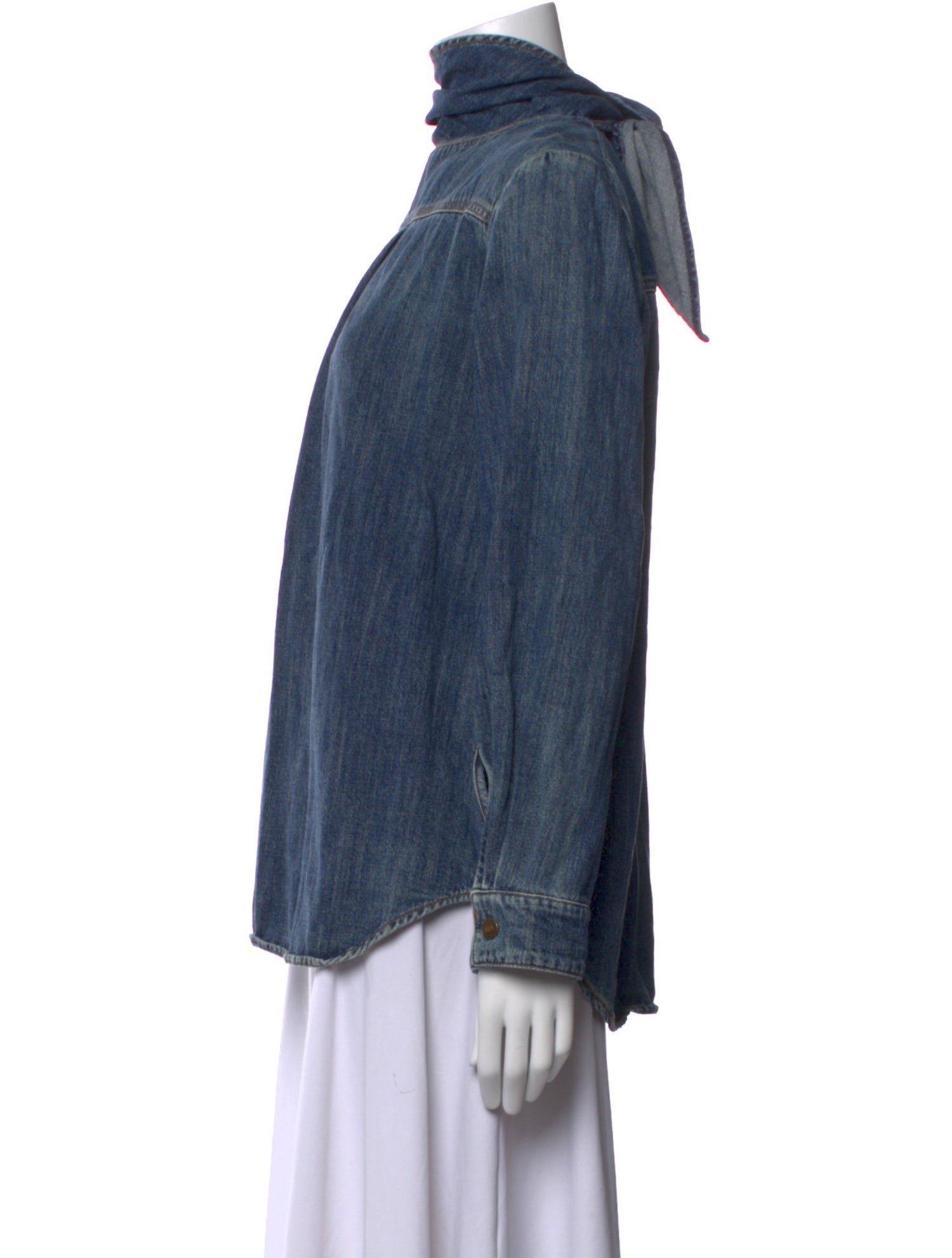 Chloé Mock Neck Long Sleeve Blouse